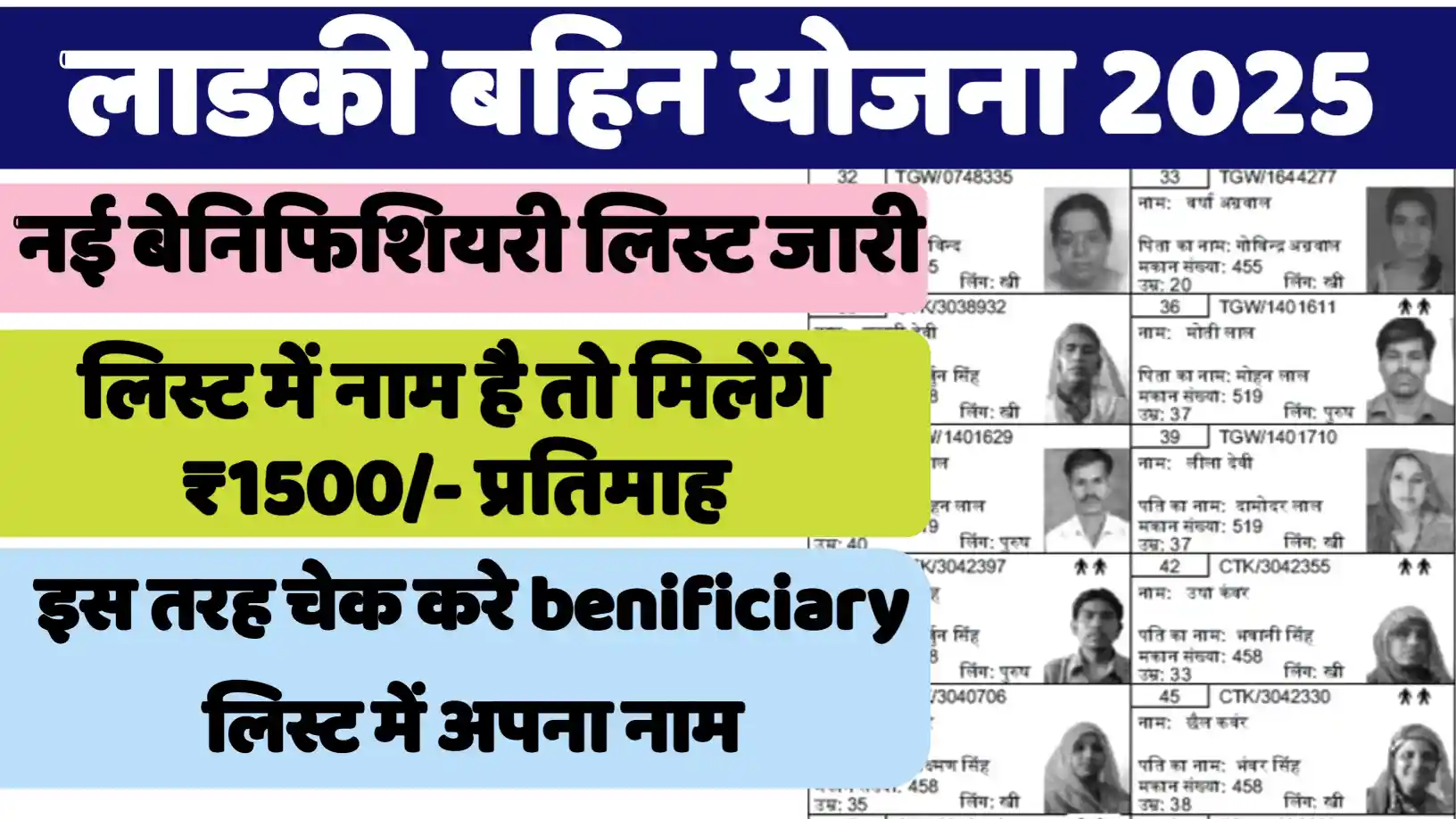 Ladki Bahin Yojana Beneficiary List